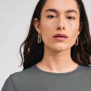 Boucles d'oreilles - Believe (anneaux texturés)