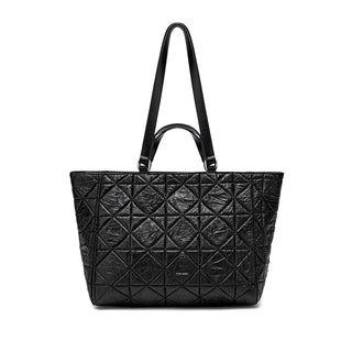 Brenda - Sac en nylon matelassé recyclé - Matelassé noir