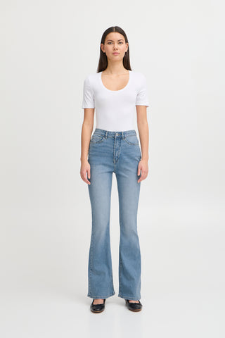 Jeans taille haute - Twiggy flaired 32 (Light blue)