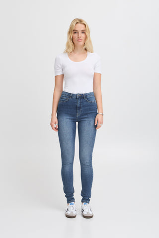 Jeans - Twiggy slim high waist (Medium blue)