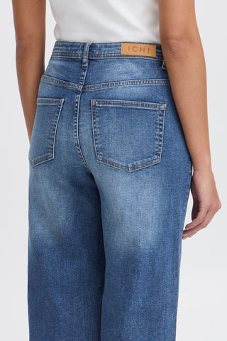 Jeans - Twiggy cropped high waist (Medium blue)
