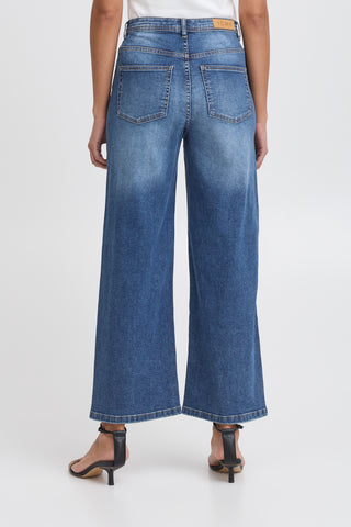 Jeans - Twiggy cropped high waist (Medium blue)