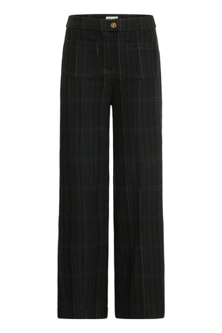 Pantalon - Woolley (Black/green)