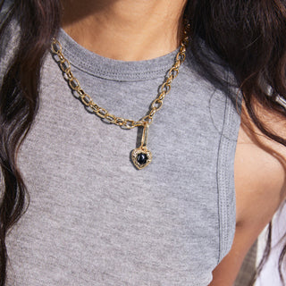 Breloque - Charm (Black agate pendant)