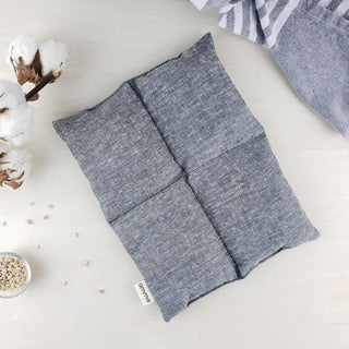 Coussin thérapeutique carré -  Chanvre et coton Bio gris