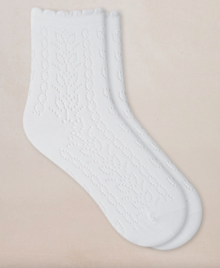 Chaussettes - Ajourée épis (Blanc)