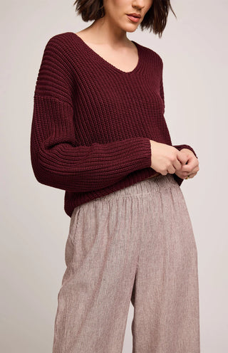 Pantalon - Ellie (Merlot stripe)