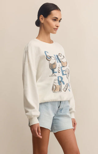 Crewneck - Cheers sunday (Sea salt)