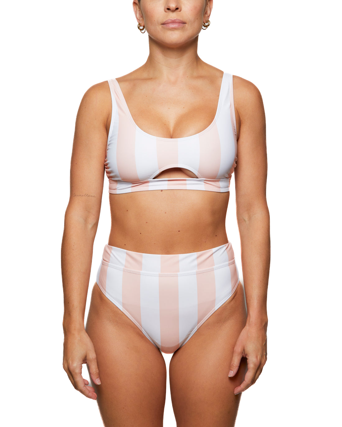 Bas de bikini - Genevieve (Pink stripes)