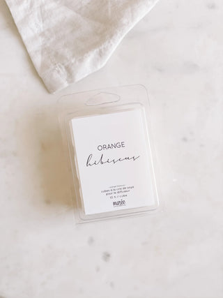 Cubes de cire de Soya pour diffuseur - Orange hibiscus