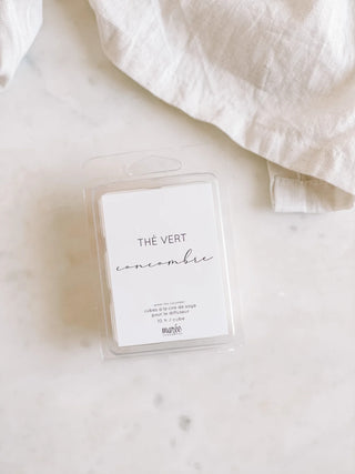 Cubes de cire de Soya pour diffuseur - Thé Vert et Concombre