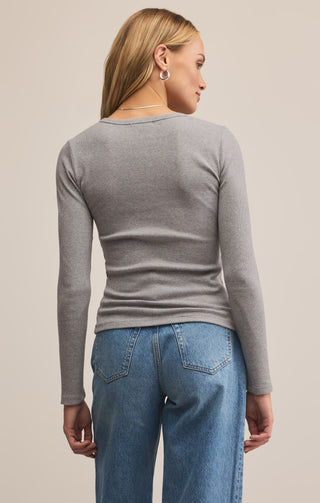 Chandail - Stella henley (Classic heather grey)
