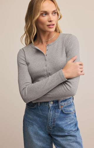 Chandail - Stella henley (Classic heather grey)