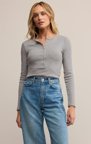 Chandail - Stella henley (Classic heather grey)