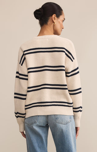Cardigan - Boyfriend striped (Crystal)