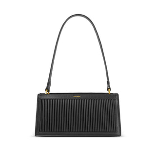 Pochette Abigail - Sac végétalien recyclé - Noir plissé