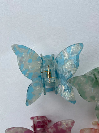 Pince à cheveux - Butterflies Medium (Blue)