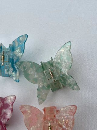 Pince à cheveux - Butterflies Medium (Green)