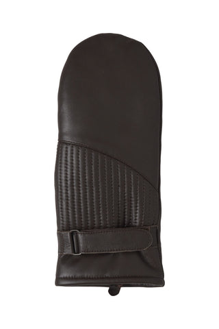 Leather mittens - Sany (coffee bean)