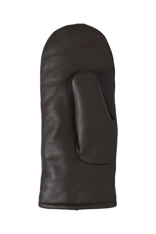 Leather mittens - Sany (coffee bean)
