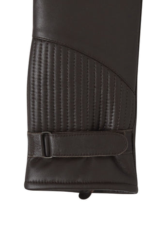 Leather mittens - Sany (coffee bean)