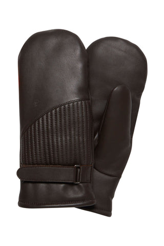Leather mittens - Sany (coffee bean)