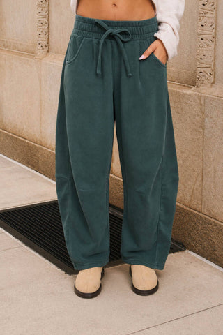Pantalon de jogging à taille smockée