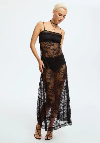 Exclusivité web - Robe en dentelle - Venus (Black)