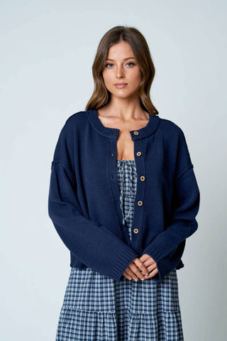 Cardigan en maille boutonné
