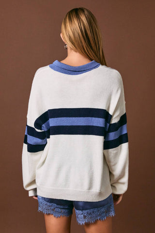 Top pull en maille rugby