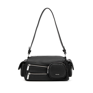 Nova - Sac à bandoulière végan recyclé - Noir texturé