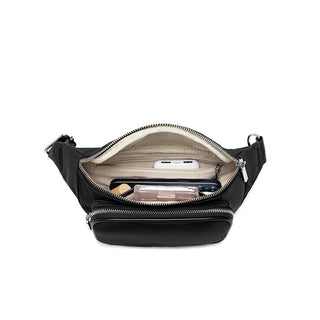 Aaliyah - Sac banane en nylon recyclé - Nylon noir