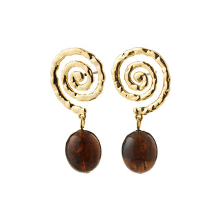 Boucle d'oreille - Still or/brun (122636513)