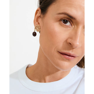 Boucle d'oreille - Still or/brun (122636513)