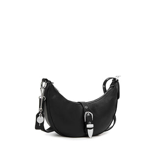 Macy - Sac à bandoulière vegan recyclé - Noir texturé