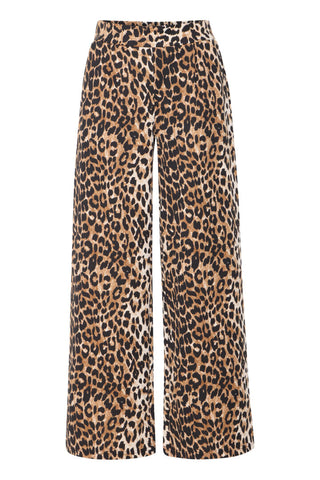 Pantalon - Kate wide long (Leo print)