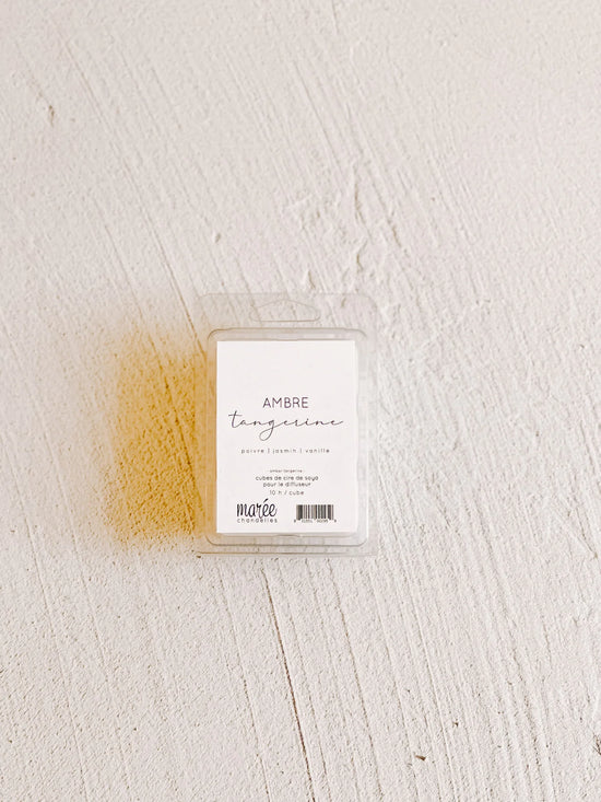 Pastilles de cire de Soya pour diffuseur - Ambre Tangerine