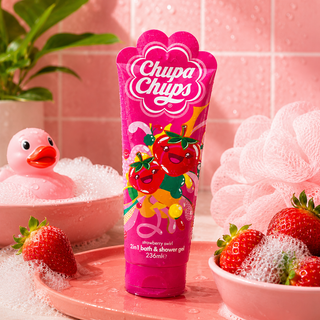 Chupa Chups Tourbillon Fraise Gel bain et douche 2 en 1