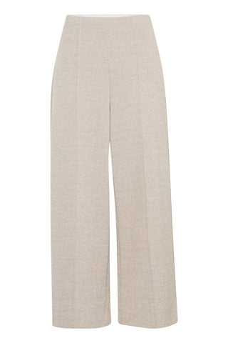 Pantalon - Kate Jacquard cropped wide (Fungi/Almond Milk)