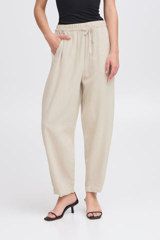 Pantalon Barrel - Linno (Natural Ecru)