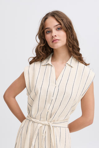 Robe longue - Linno (Natural Ecru stripe)