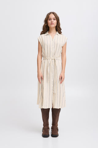 Robe longue - Linno (Natural Ecru stripe)