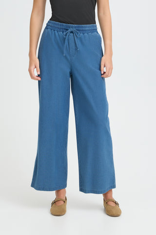Pantalon en toile de coton - Bleu - FEMME | H&M FR Pantalon en toile de coton - Bleu - FEMME | H&M FR