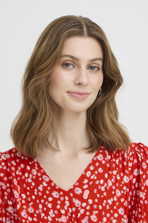 Robe - Marrakech AOP DR25 (Fiery Red Flower)