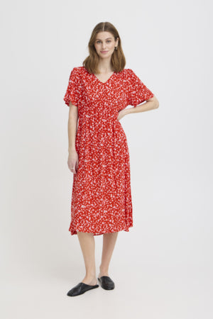 Robe - Marrakech AOP DR25 (Fiery Red Flower)