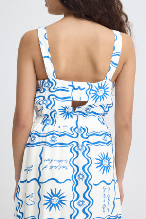 Robe - Firisa (Blue Tile Print)
