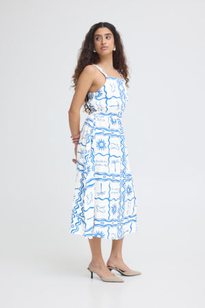 Robe - Firisa (Blue Tile Print)