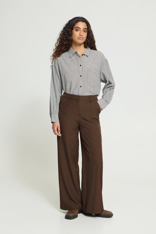 Pantalon - Fava wide (Black Slate melange)
