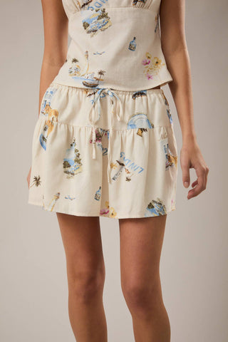JUPE À VOLANTS AVEC TAILLE ÉLASTIQUE