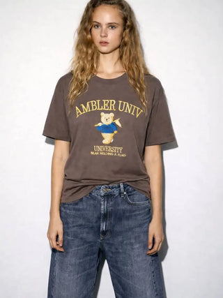 T-shirt ours brodé